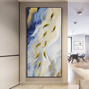 Hand Painted Oil <b>Painting</b> Abstract Art 3D Textured Metal <b>Frame</b> Entrance Hall Decorative Wall Art Living Room Sofa Hanging - Product Image 4