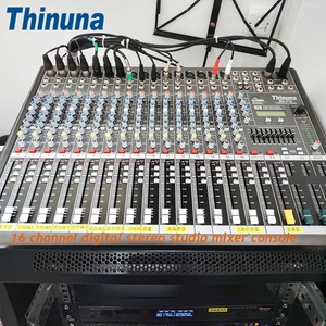 Thinuna MX-F24 Console de mixage stéréo professionnelle 24 canaux avec effets audio, USB et alimentation fantôme +48V pour scène et direct - Product Image 4