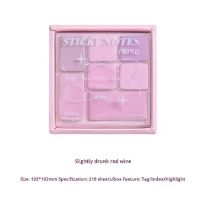 GF Early Foam N Times Student Index Tabs Starlight Coral Series Eyeshadow Palette <strong>Sticky</strong> <strong>Notes</strong> Colorful Message Book Memo Pads - Product Image 6