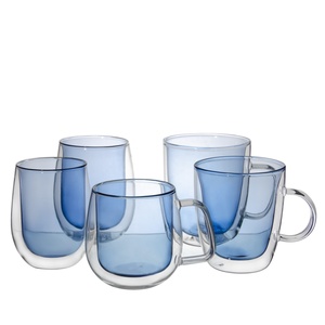 Heat Resistant High Borosilicate glass cup Tea Coffee Glass Cup Double Wall Glass Coffee Cup
