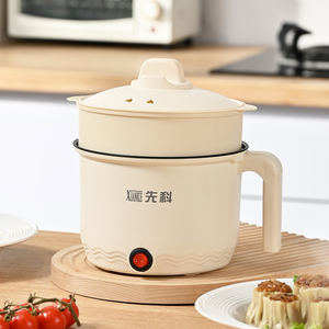 그레이트 베어 1.5L 휴대용 미니 전기 밥솥 자동차 호텔 기숙사 용 강화 유리 뚜껑이 있는 논스틱 냄비 - Product Image 1