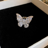 Bague en verre zircon vintage en forme de serpent, style luxe de niche, haut de gamme, pour l'index, tendance et personnalisée