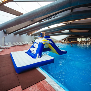 Piscina Inflable de PVC para Exteriores de Bajo Mantenimiento, Mini Piscina con Tobogán y Barra de Escalada para Niños - Product Image 2