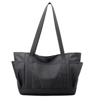 Sac de shopping unisexe en tissu Oxford durable, couleur unie, avec logo personnalisé, idéal pour les sorties décontractées, les week-ends et les courses (vente en gros usine)