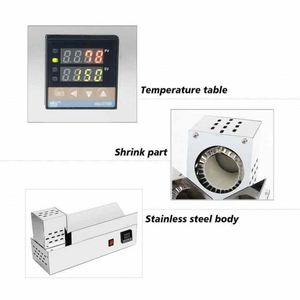 เครื่องหดฟิล์มความร้อนไฟฟ้า 220V 110V อัตโนมัติแบบแนวนอน สำหรับห่อฟิล์มพีวีซี ขวดไวน์ กระป๋อง ถัง กระดาษ ปิดผนึกขวด - Product Image 5