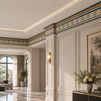 Moulures décoratives de luxe Banruo en PS, style européen, pour la décoration intérieure des plafonds et des murs