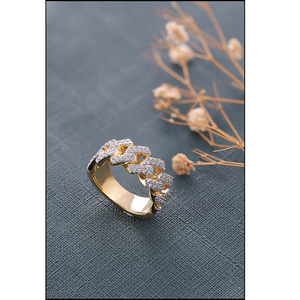 Bague exclusive en moissanite, style hip-hop, audacieuse, tendance, bijoux scintillants en diamant, cadeau tendance pour homme ou femme - Product Image 1