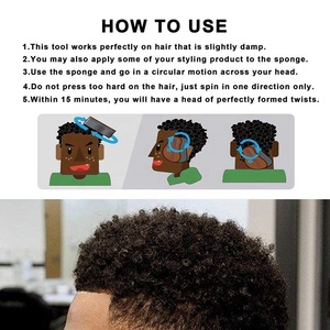 <span class=keywords><strong>Brosse</strong></span> Éponge Magique <span class=keywords><strong>Afro</strong></span> à Grands Trous pour Torsades et Ondulations - Product Image 5