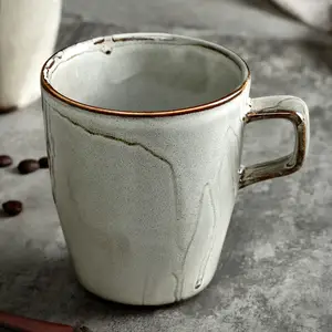 Tasse à café et à thé réutilisables en porcelaine, vaisselle en céramique, vente en gros directement d'usine, 300ml - Product Image 1