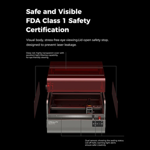 Para Falcon 2 Pro, Grabador y Cortador Láser de CO2 de 40W con Diseño CNC Cerrado, Monitoreo Visual de 360° y Múltiples Funciones de Seguridad - Product Image 3