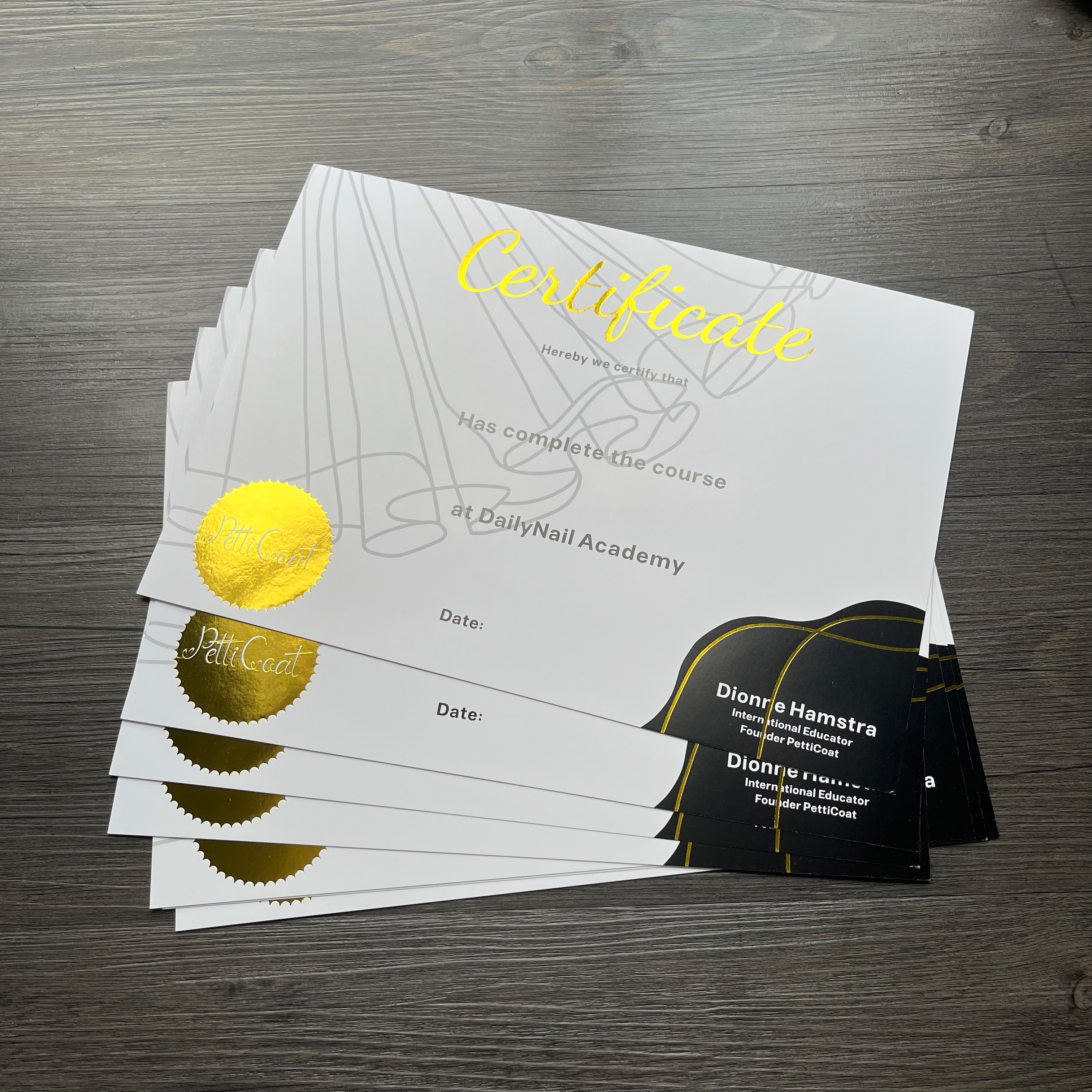 Certificate Card ( 1 side foil )