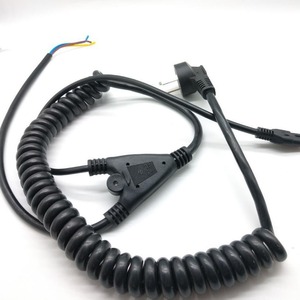 Cable de Alimentación con 2 Tomas de Corriente, Enchufe Nema, Extremos Desnudos, para Uso en Electrodomésticos, Material PVC - Product Image 1