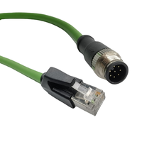 Câble Ethernet Profinet SHANWEI 5m de longueur Connecteur M12 4 broches/8 broches Code X-D Prise RJ45 IP67 Flexible Machines électroniques