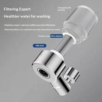 Robinet de cuisine en acier inoxydable avec filtre micro-maille, rallonge anti-éclaboussures, buse rotative, aérateur universel pour la purification de l'eau