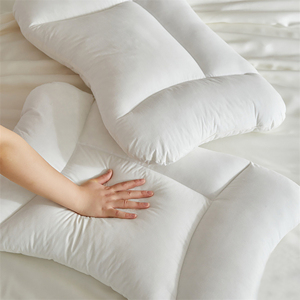 Almohada ergonómica <span class=keywords><strong>de</strong></span> algodón <span class=keywords><strong>de</strong></span> lujo <span class=keywords><strong>de</strong></span> 4 zonas, nuevo diseño, relleno <span class=keywords><strong>de</strong></span> <span class=keywords><strong>fibra</strong></span> <span class=keywords><strong>de</strong></span> <span class=keywords><strong>Microgel</strong></span>, almohada <span class=keywords><strong>de</strong></span> cama para dormir profundo - Product Image 5