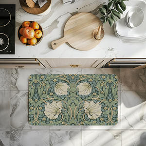 Alfombra de baño rectangular de barro de diatomeas con diseño floral retro de Temu, absorbente, de secado rápido y antideslizante para baño y aseo, en stock. - Product Image 2
