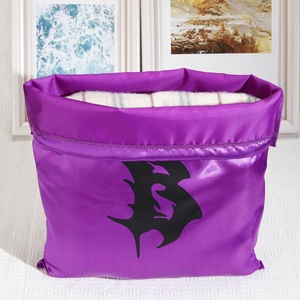 Super Soft Satin Fabric Underwear Clothes Packaging Bag Custom Logo Printed Wig Hair <b>Extension</b> Bundle Storage Dust Satin Pouch - Product Image 3
