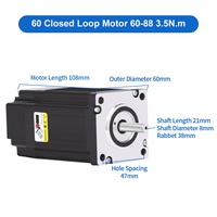 Kit moteur pas à pas Nema 24 à boucle fermée avec driver, moteur pas à pas hybride haute précision pour routeur CNC et équipement de gravure