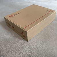Boîte d'expédition e-commerce haut de gamme certifiée, personnalisée avec pelliculage mat et vernis sélectif UV, en carton ondulé, avec bande de déchirement facile à ouvrir