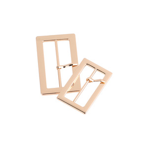 Rectangle Alloy Belt Buckle Three Position Box Frame Gold Silver Pearl Gunmetal Matte Black Metal Hardware For Clothing - Product Image 1