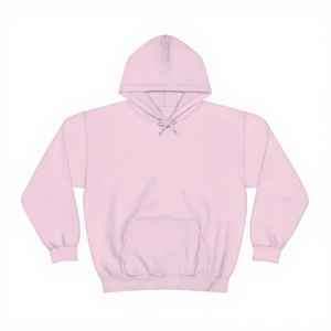 Sudadera con Capucha Unisex Rosa Claro, Corte Holgado, Bolsillos, Informal, de Felpa, Color Sólido, para Invierno - Product Image 1