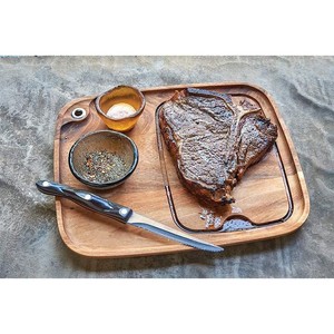 En gros, Assiette à steak avec rainure, Ensemble de planches à steak en bois, Assiettes à steak, Planche à découper pour la maison - Product Image 4