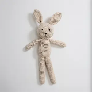 S10001 высококачественные подарки для малышей, оптовая продажа, вязаный плюшевый кролик, кукла, вязаная игрушка, Мультяшные мягкие игрушки, Пасхальный кролик
