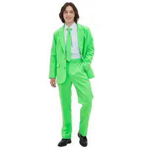 Herren Halloween Kostümanzug solider Farbanzug Halloween-Bekleidung aus Polyester für Erwachsene