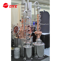 Industriële koperen distilleerkolomset - 4/6 inch refluxsysteem voor gin/wodka/fruitspirits distillatie (capaciteit 30L-300L)