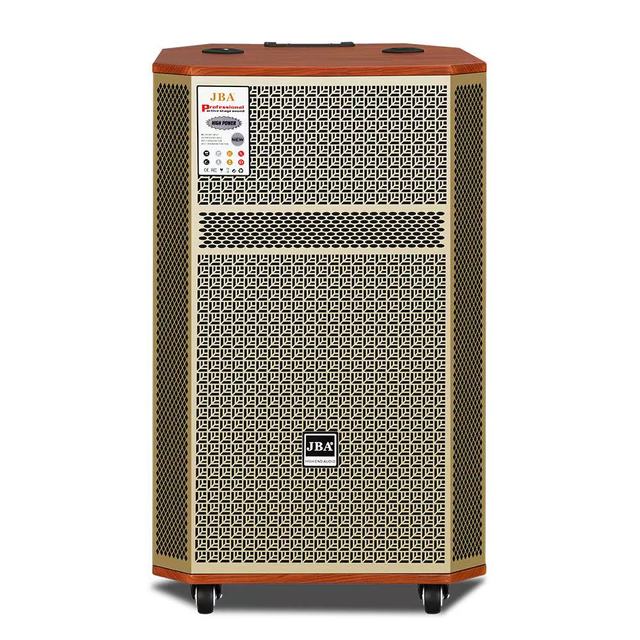 JBAB NEW ARRIVAL Big Power Good Quality 15 Inch Active Outdoor Speaker Rechargeable Battery Speaker and Two UHF MIC