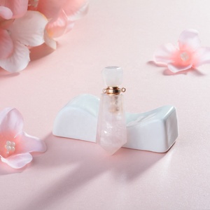 Merryshine Guarigione <span class=keywords><strong>Cristalli</strong></span> di <span class=keywords><strong>Pietra</strong></span> Olio Essenziale Diffusore Bottiglia di Profumo Del Pendente Della Collana - Product Image 3