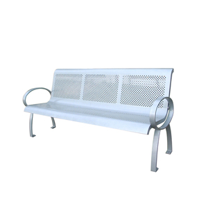 Banco de jardín moderno de acero y aluminio para patio exterior, escuelas, hoteles, banco especial Banco de jardín - Product Image 1
