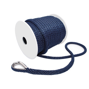 Cordage d'ancrage flottant durable en PP tressé multifilament 12 brins, tressage diamant, pour usage marin, bateaux et yachts, blanc/personnalisé - Product Image 6
