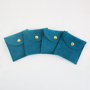 Custom Logo Envelope Jewelry Pouch Bag Velvet Jewelry Packaging Bags Gift Bag Suede Microfiber Pouch with Insert Pad for Jewelry - Product Image 3