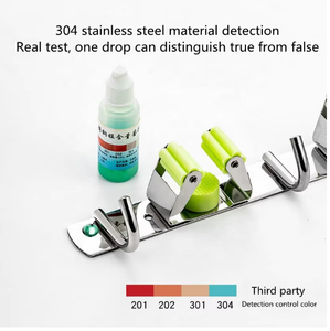 Support de vadrouille en acier inoxydable 304 sans perçage et support de suspension multifonctionnel - Product Image 6