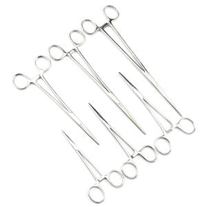 Pinces hémostatiques en acier inoxydable de 12,5 cm à 24 cm, à tête droite et courbée, ciseaux de toilettage pour animaux de compagnie, antibactériens - Product Image 1