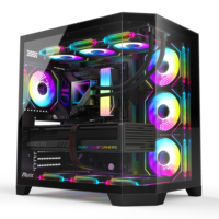 AntarcChill Atx Mid-Tower Gaming Computer Cases & Towers Cabinet Gaming Pc Case With 4pcs Argb Fan & Type-C Casing Desktop Cases