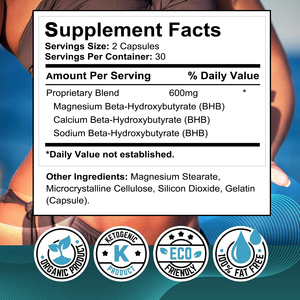 Cetonas Exógenas BHB Puras de Alta Calidad, Quemador de Grasa Adelgazante, Cápsulas de <span class=keywords><strong>Dieta</strong></span> Keto BHB, Suplementos en Pastillas - Product Image 2