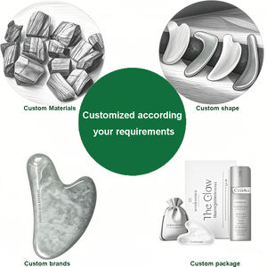 Herramienta corporal Gua Sha personalizada, ágata de Aventurina verde Natural pura, masajeador de dientes corporales de Jade blanco, productos de masaje de amplia aplicación - Product Image 5