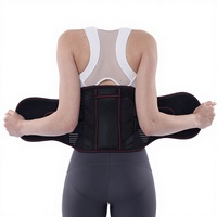 Ceinture de soutien lombaire respirante en maille géométrique en polyester pour haltérophilie et basketball avec fermeture auto-agrippante