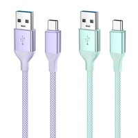 Cable USB 3.0 con Conector de Carga Rápida 3A PD 30W, 45W, 60W, Conductor de Cobre Puro, Material de Nailon, Multifunción, Transferencia de Datos