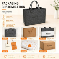 Sac fourre-tout en feutre écologique à grande capacité avec logo personnalisé, blocs de couleur, réutilisable pour les courses, sac à main pour femmes au quotidien