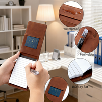 Carnet personnel A7 de haute qualité avec logo personnalisé, stylo et recharge, couverture en PU et papier, impression UV pour réunions d'affaires et journaux