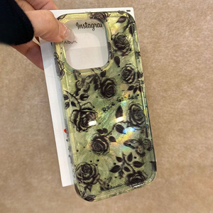 2025 Phong Cách Tối Phong Cách Rose Flower Điện Thoại Mềm Trường Hợp Đối Với iPhone 16 15 14 13 12 Pro Max Hoa Tin Lá Mô Hình Chống Sốc Bìa - Product Image 4