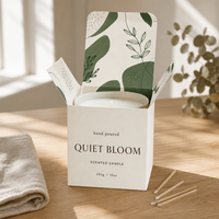 Boîte à bougies parfumées personnalisées imprimées, boîte d'emballage en carton pliable pour bougies avec logo, vente en gros directe d'usine OEM