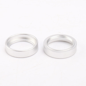 Aluminum <b>Button</b> Cap Ring Metal Round Polished Nickel-Free For Hardware Accessories - Product Image 3
