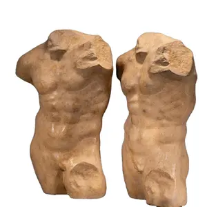 Özel üretilen reçine Polystone antik yunan erkek heykel Torso heykeli antika büstü heykel