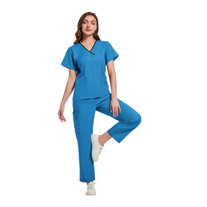 À la mode femmes gommages Uniforme De Enfermera <span class=keywords><strong>garde</strong></span> de sécurité uniformes chirurgical médical T-shirt en gros travail uniforme vêtements - Product Image 2