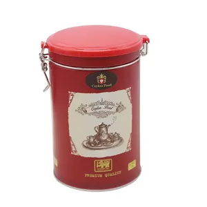 Заводская китайская цена, роскошная упаковка для кофе, жестяная коробка, герметичная коробка для чая, жестяная металлическая коробка с замком