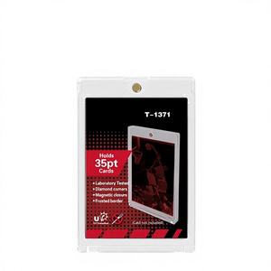 Porte-cartes magnétique 35PT avec fermeture éclair – Étui de rangement transparent en plastique pour cartes de sport de baseball - Product Image 1